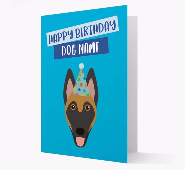 Personalized 'Happy Birthday {dogsName}' Card with {breedCommonName} Icon